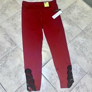 Nanette Lepore Play Cinnamon Dress Me Up Lace 7/8 Length Leggings Size L